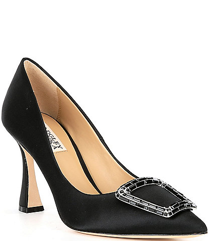 Badgley Mischka Aubree Satin Ornament Pumps