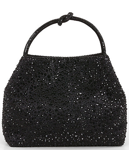 Badgley Mischka Fully Crystal Mini Bucket Handbag