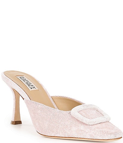 Badgley Mischka Graylynn Soft Brooch Ornament Pointed Toe High Heel Mules