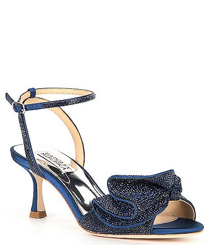 Badgley Mischka Remi Crystal Embellished Detail Ankle Strap Dress Sandals