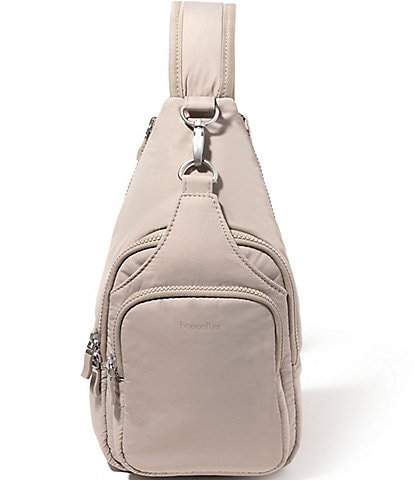 Baggallini Central Park Silver Hardware Solid Sling Bag