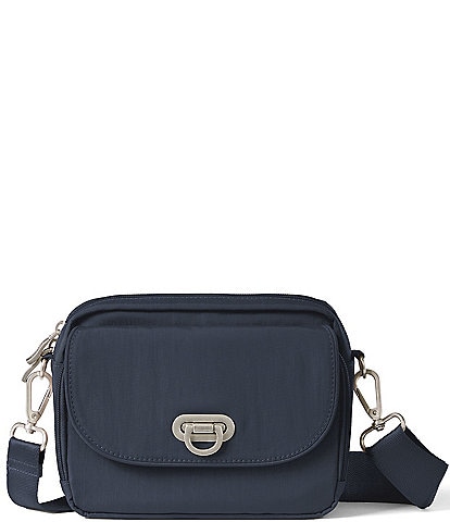 Baggallini Coastal Flip Lock Collection Camera Crossbody Bag