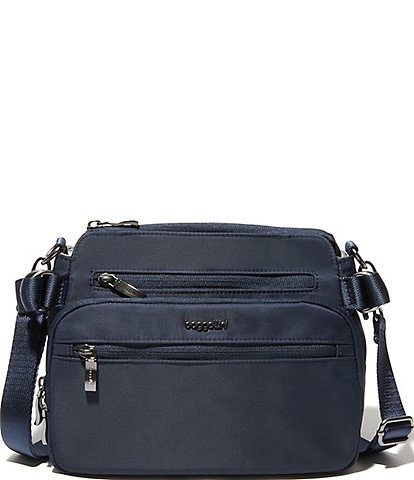 Baggallini Marais Twill Gunmetal Hardware Crossbody Bag