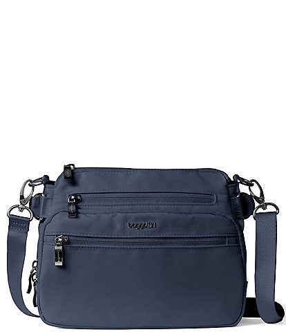 Baggallini Marais Twill Gunmetal Hardware Crossbody Bag