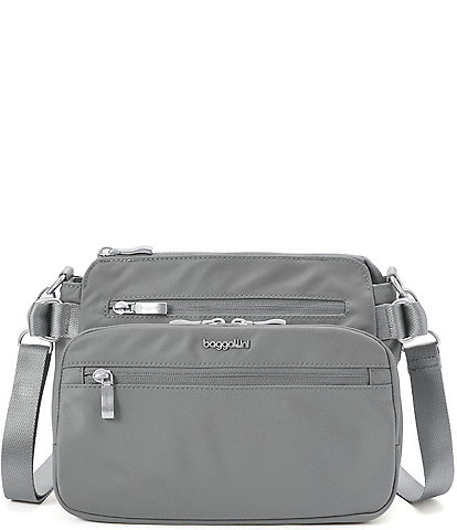Baggallini Marais Twill Silver Hardware Crossbody Bag