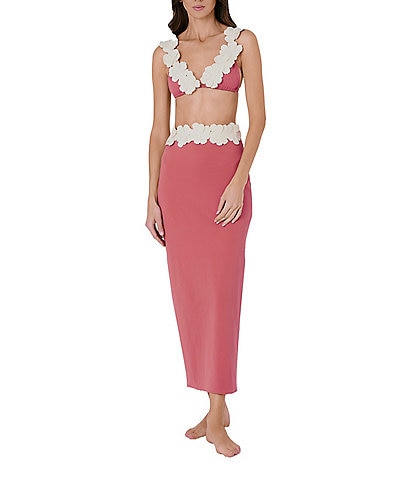 Bahia Maria Federica Flower Triangle Swim Top & Federica Flower Maxi Skirt Swim Cover Up