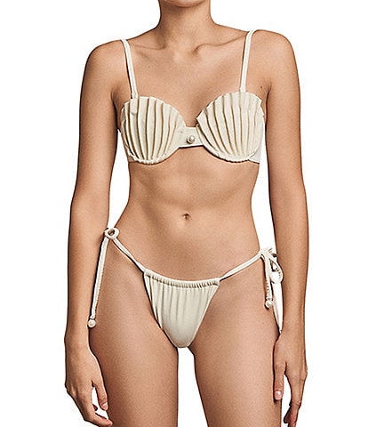 Bahia Maria La Joya Shell Underwire Bikini Swim Top & Cheeky Coverage Side Tie Swim Bottom