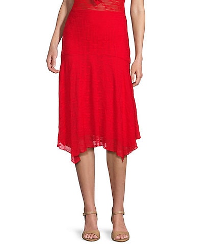Bailey Rose Asymmetric Lace Knit Coordinating Skirt