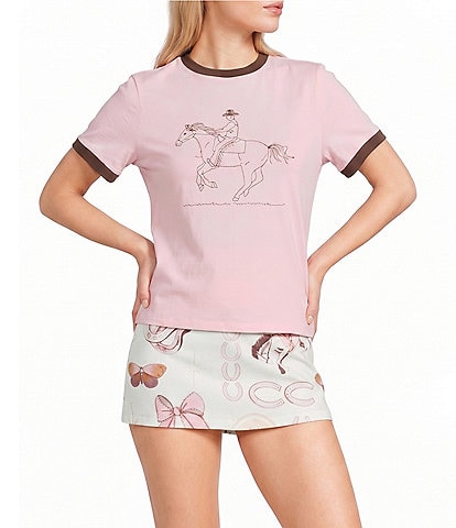 Bailey Rose Cowboy Horse Embroidered Western Graphic T-Shirt