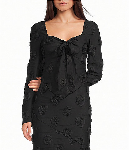 Bailey Rose Long Sleeve Coordinating Rosette Top