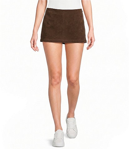 Bailey Rose Micro Mini Coordinating Suede Skirt