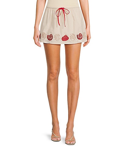 Bailey Rose Mini Seashell Print Coordinating Skort