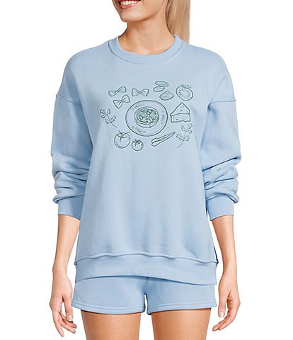Bailey Rose Pasta Print Coordinating Sweatshirt