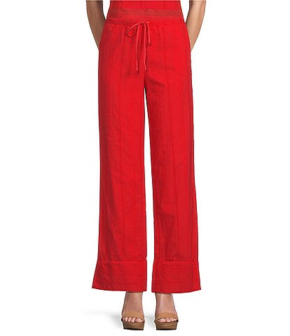 Bailey Rose Pull On Woven Eyelet Coordinating Pants