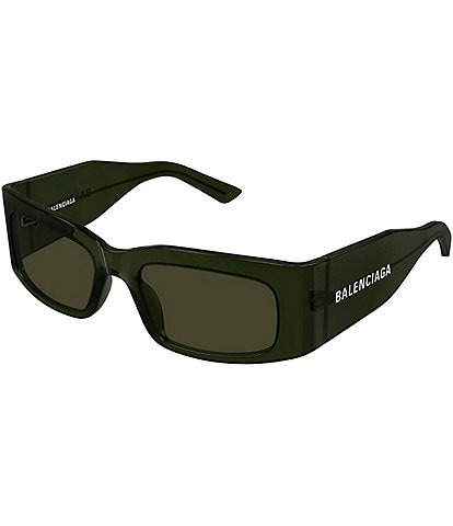 Balenciaga Men's Paper 56mm Rectangle Sunglasses