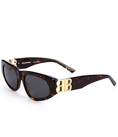 Balenciaga Unisex BB0095S 53mm Allover Cheetah Print Cat Eye Sunglasses