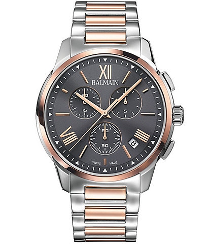 Balmain Men's Quartz Analog Two Tone Stainless Steel Bracelet Watch