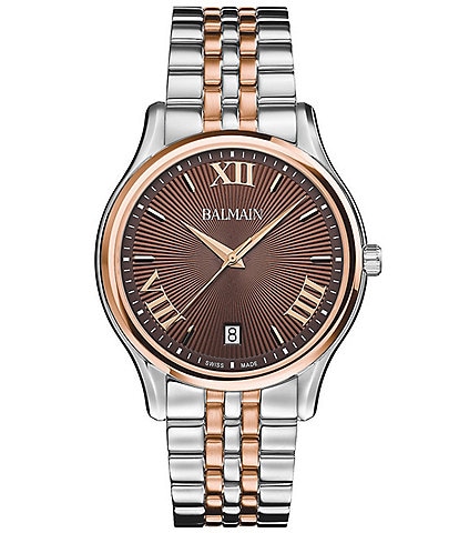 Balmain Men's Quartz Analog Two Tone Stainless Steel Bracelet Watch