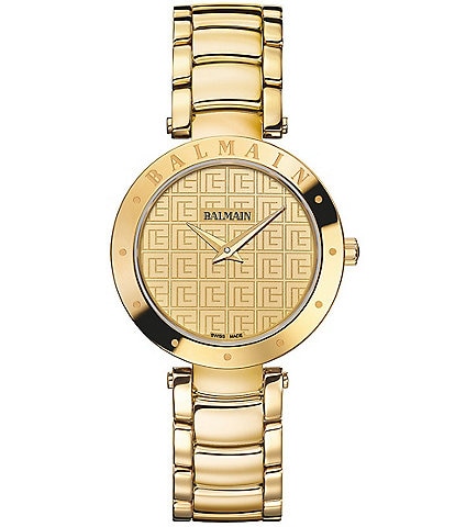 Balmain Women's Quartz Analog Gold Tone Stainless Steel Bracelet Watch