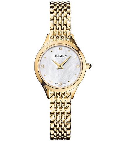 Balmain Women's Quartz Analog Gold Tone Stainless Steel Bracelet Watch