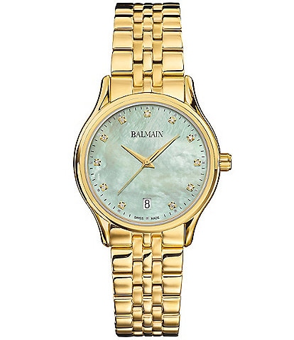 Balmain Women's Quartz Analog Gold Tone Stainless Steel Bracelet Watch