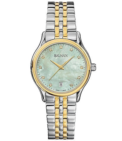 Balmain Women's Quartz Analog Two Tone Stainless Steel Bracelet Watch