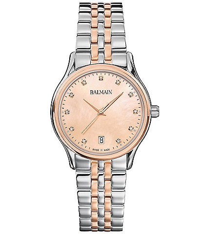 Balmain Women's Quartz Analog Two Tone Stainless Steel Bracelet Watch