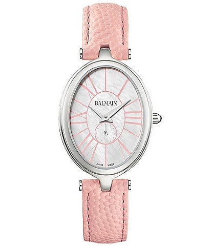 Balmain Paris Women's Quartz Two Hand Leather Strap Watch