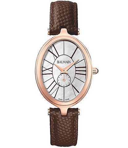 Balmain Paris Women's Quartz Two Hand Leather Strap Watch