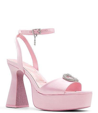 Barbie™ x ALDO Rhinestone Heart Ornament Platform Dress Sandals