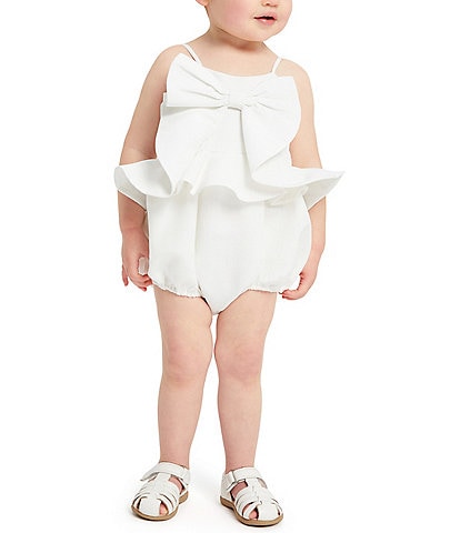 Bardot Baby Girls Newborn-18 Months Sleeveless Bow-Front Fit-And-Flare Bubble
