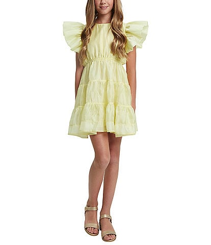 Bardot Junior Big Girls 7-16 Flutter Sleeve Oshin Fit And Flare Organza Dress