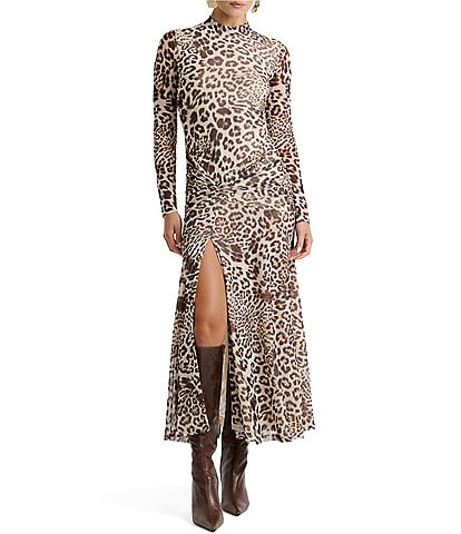 Bardot Lea Printed Mesh Midi Dress