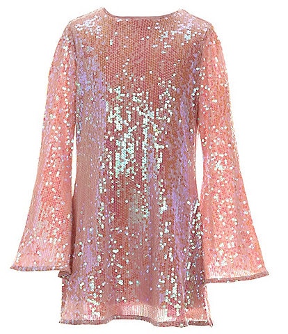 Bardot Little/Big Girls 4-16 Bell Sleeve Margot Sequin Embellished Minidress