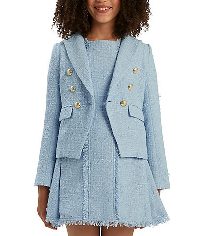 Bardot Little/Big Girls 4-16 Long-Sleeve Sutton Tailored Boucle Blazer