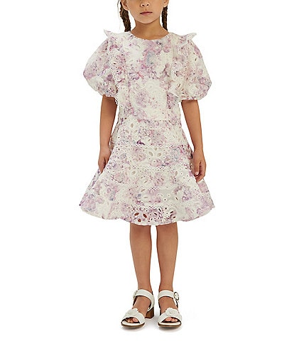 Bardot Little/Big Girls 4-16 Shor Puffed-Sleeve Annika Floral-Printed Minidress