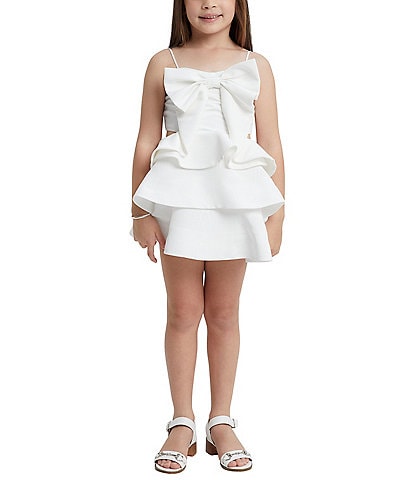 Bardot Little/Big Girls 4-16 Sleeveless Bow-Accented Tiered Ruffle Fit & Flare Dress