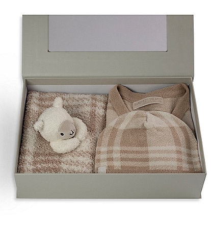 Barefoot Dreams Baby 3-18 Months CozyChic® Ultra Lite Plaid Baby Bundle 4-Piece Set