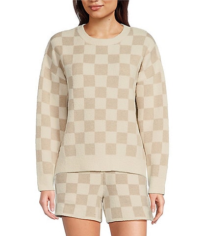 Barefoot Dreams CozyChic® Cotton Checkered Pullover