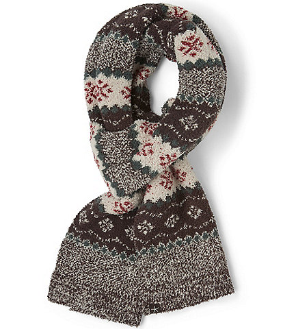 Barefoot Dreams CozyChic Fair Isle Print Oblong Scarf