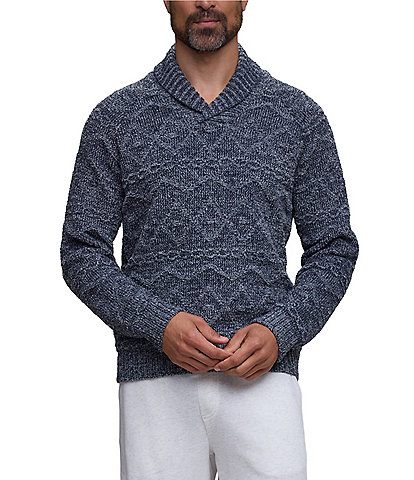 Barefoot Dreams CozyChic® Fair-Isle Shawl Collar Sweater