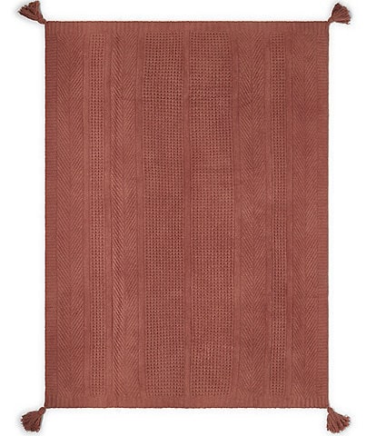 Barefoot Dreams CozyChic Holiday Waffle Cable Throw