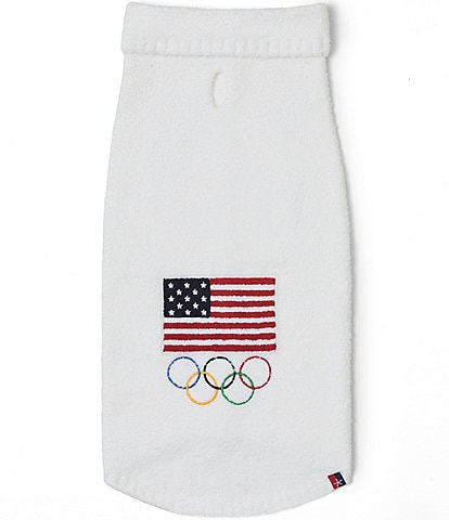 Barefoot Dreams CozyChic® Team USA Flag Olympic Ring Pet Sweater