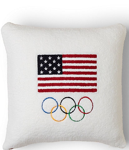 Barefoot Dreams CozyChic® Team USA Flag Olympic Ring Pillow