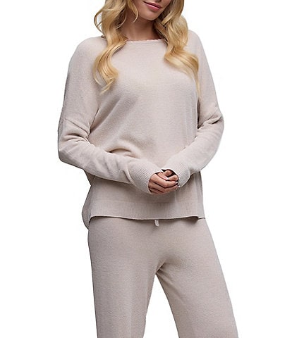Barefoot Dreams CozyChic Ultra Lite® Knit Boatneck Long Sleeve Slouchy Pullover