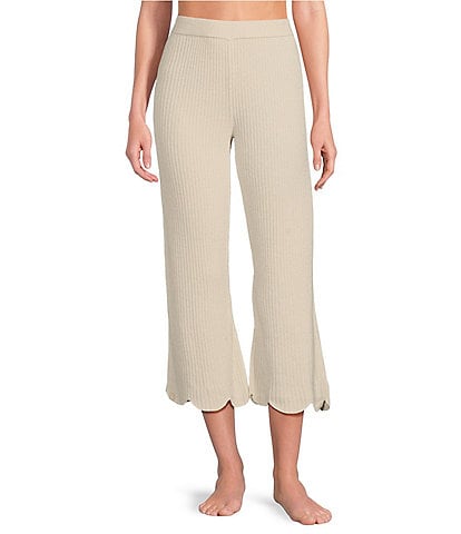Barefoot Dreams CozyChic Ultra Lite Scallop Cropped Lounge Pant