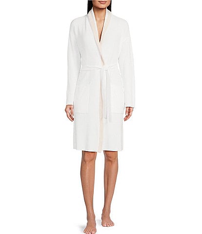 Barefoot Dreams CozyChic® Ultra Lite Tipped Ribbed Short Robe