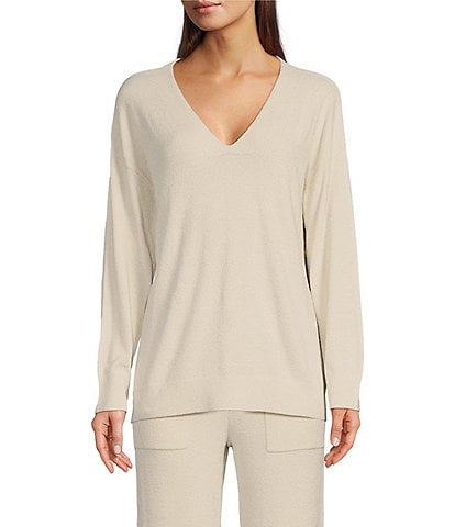 Barefoot Dreams CozyChic Ultra Lite® V Neck Hi-Low Coordinating Pullover