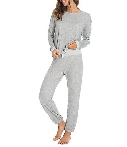 Barefoot Dreams Crinkle Jersey Contrasting Cuff Lounge Set