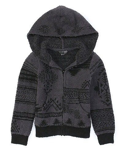 Barefoot Dreams Kids 6-14 CozyChic® Patchwork Print Hooded Jacket
